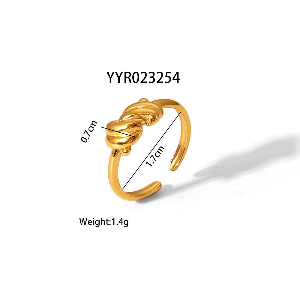 Titanium Steel Ring Jewelry Aesthetic Adjustable Stainless Steel Ring Ornament Exaggerated Opening Jewelry Accessories for Women's Banquet Occasions