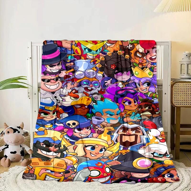 Game Brawl Adventure Heroes Blanket Flannel Blanket for bed, sofa, Camping, Hiking, Picnic Essentials, gift for family Fan gifts