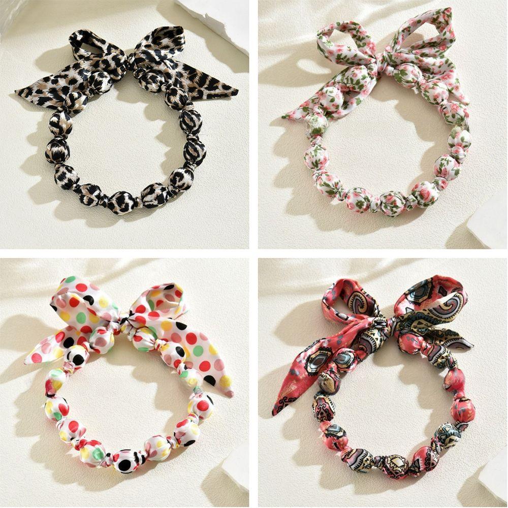 Floral Printed Boho Style Neckerchief Bohemia Style Clavicle Collar Women Scarf Necklace  Party