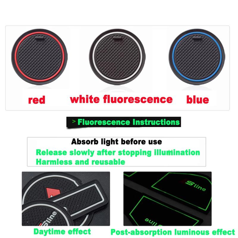 Anti-Slip Rubber Cup Cushion Door Groove Mat for KIA RIO 3 1.6L 1.4L 2011~2015 Accessories Car Stickers Mat for Phone 2013