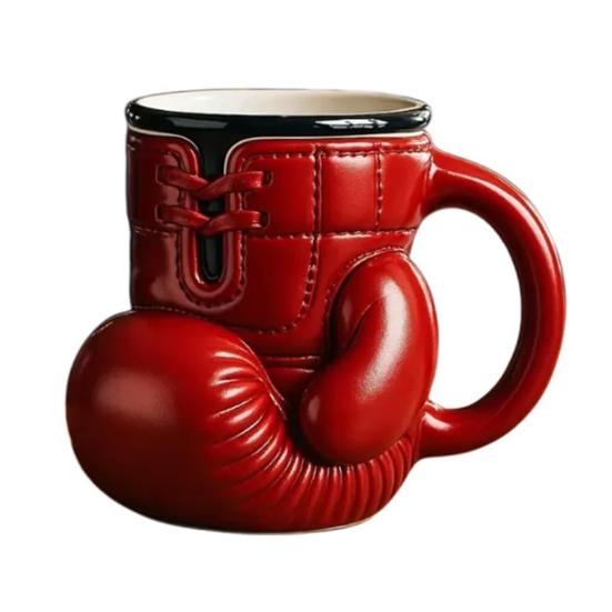 Boxing Glove Coffee Mug Coffee Cup with Stainless Steel Liner 12oz Gloves Shaped Tea Cup Novelty Gift for Fight Fans