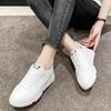 Fashion Women Sneakers Leather Casual Shoes Lace-Up Trainer Lightweight Walking Sneakers Zapatillas 2024 Women's Vulcanize Shoes