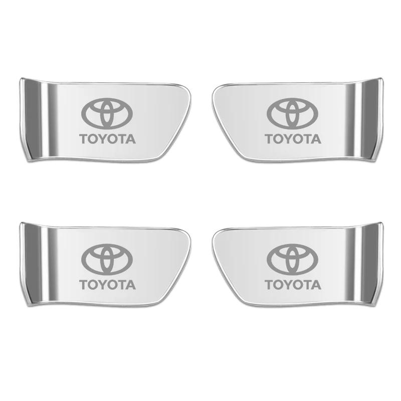 AAAP1 4pcs Car Interior Door Handle Ornament Case Sticker Shell Metal For Toyota Crown C-hr PRIUS 86 harrier Vellfire Alphard