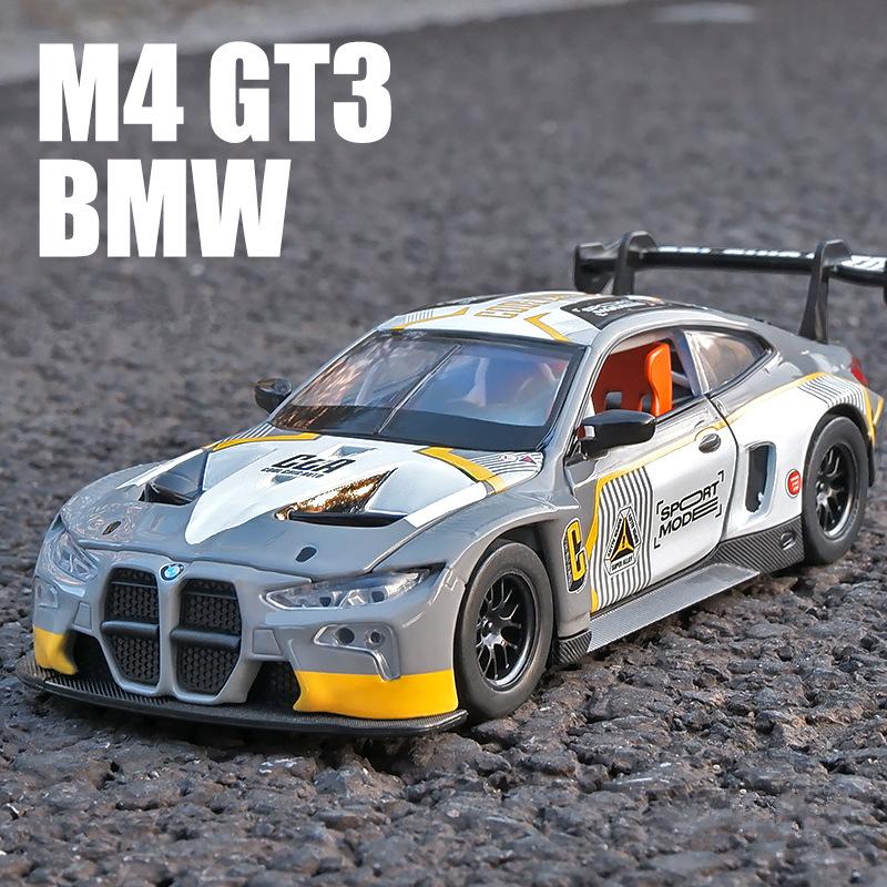 1:32 BMW 3.0 CSL GT3  Alloy Racing Car Model Diecast Metal Toy Car Vehicle Model High Simulation Sound Light Collection Kid Gift
