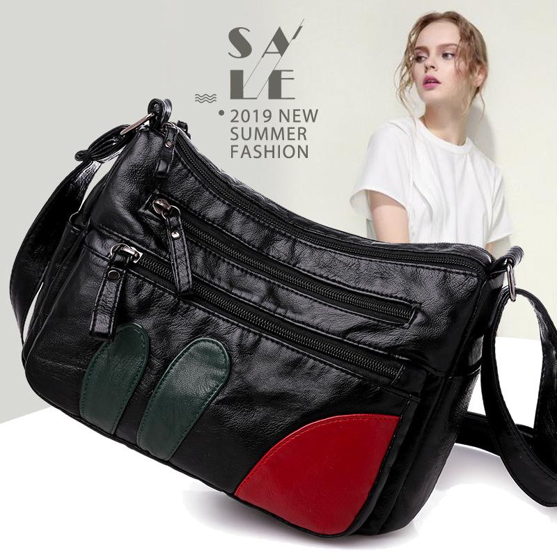 2023 Korean Style Soft PU Leather Multi-Layer Shoulder Bag - Large Capacity, Fashionable, Versatile Women's Messenger Bag