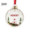 Decorative Fillable Ornaments Clear Acrylic Christmas Ball, DIY Transparent Ornament Ball for Xmas Tree, Hanging Holiday, Wedding, Party, Home