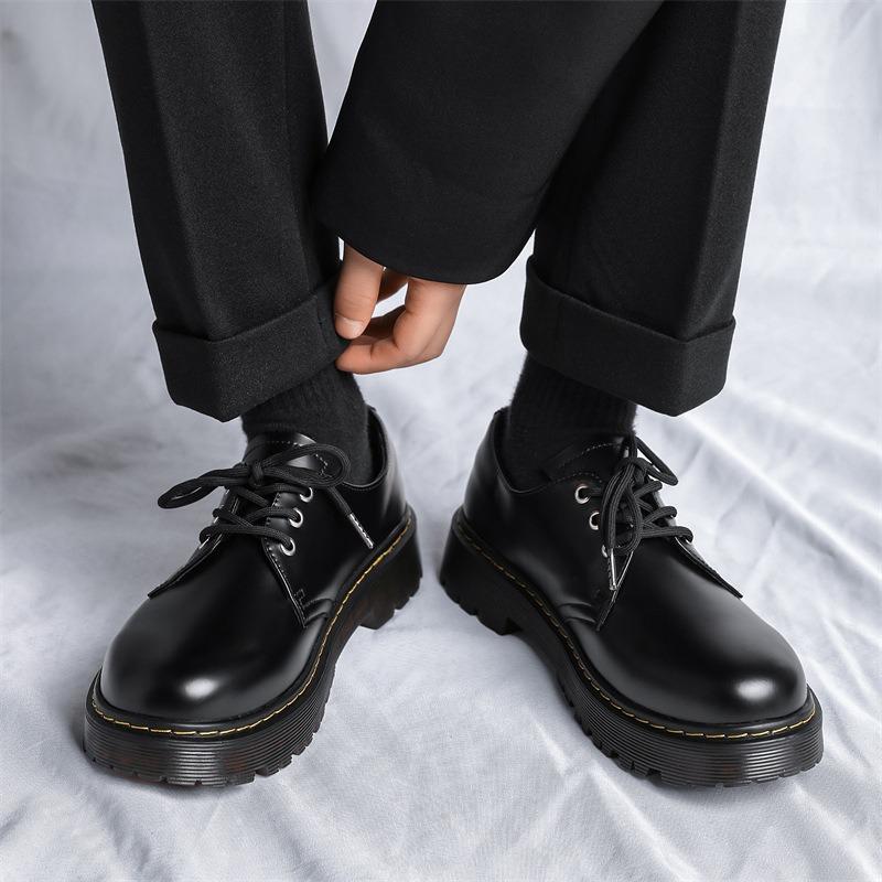 3186 мужская обувь новая весна черная повседневная кожаная обувь мужская деловая классическая низкая рабочая обувь