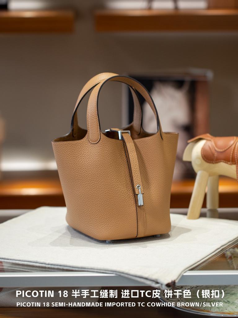 Picotin18 Сумка-тоут с ручкой половинной длины из коровьей кожи верхнего слоя Сто стилей Классическая женская сумка Сумка