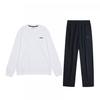 Li Ning Minimalist Round Neck Long Sleeve Sweatshirt Comfortable Versatile Drawstring Long Pants Casual Sports Suit Men Suit AWDTC73-2+AKLUA73-1