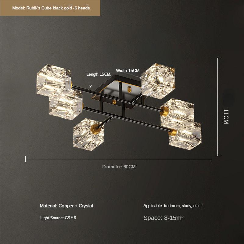 Все медные потолочные светильники для зала, роскошные хрустальные лампы для гостиной, спальни