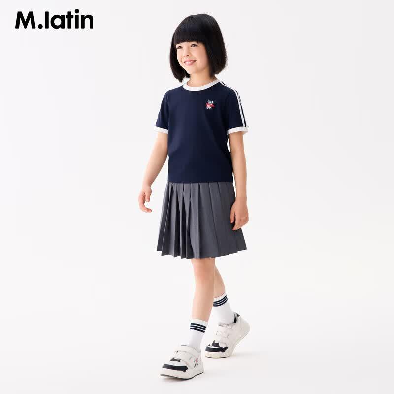 M.Latin Girls' Color-block Short Sleeve T-shirt