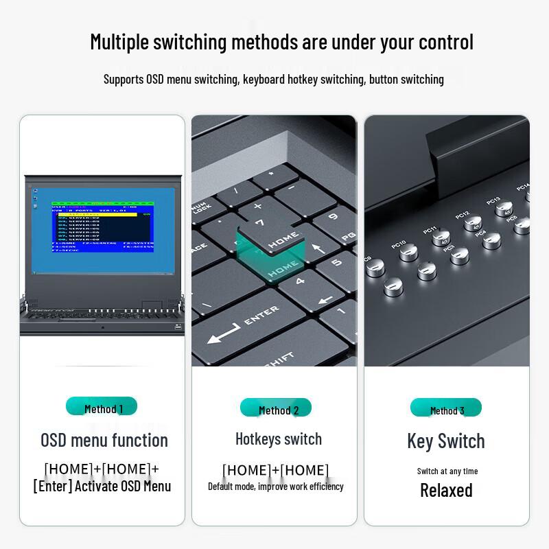 MT-viki 16-Port HDMI Rackmount KVM Console with 17-inch LED Display