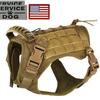 Тактический служебный жилет для собак, шлейка для тренировок на открытом воздухе, водонепроницаемая, удобная, военная патрульная шлейка для собак K9 с ручкой