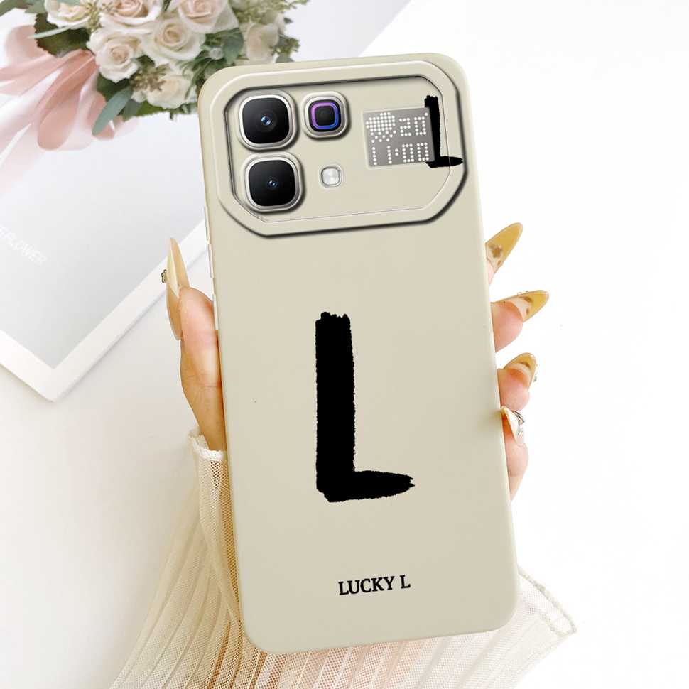 For Infinix Note 60 Pro 5G X6878 Case Simple Printed Lucky Letters Silicone Back Cover For Infinix Note60 5G X6879 6.78" Bumper