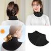 Fashionable Striped Detachable Faux Collar Scarf Accessory for Women Sun Protection Zippered False Collar Shawl Wrap