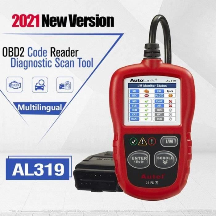 Autel AL319 Чемодан для диагностики автомобиля OBD2 Сканер Мультимарочный На французском