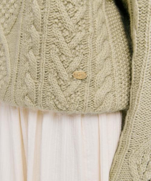DEPOUND Fisherman Cable Pullover [Light Khaki]