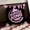 BBurger KKing Logo Cushion Cover Reversible Soft Durable Pillow Cover Home  Car MultiScene Use for Daily Comfort