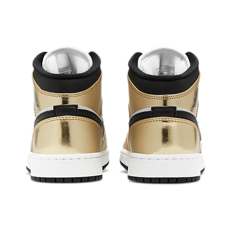 Jordan 1 Mid Металлический Золотой Черный Белый GS DC1420-700
