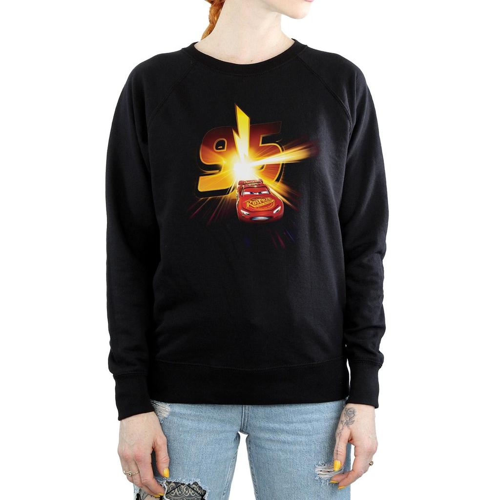 Disney Womens/Ladies Cars Lightning McQueen Burst Sweatshirt