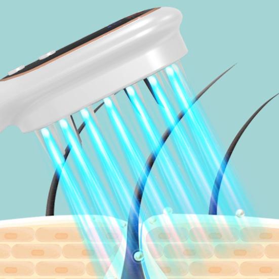 Расческа для роста волос, красно-синяя светотерапия, устройство для роста волос, электрический массажер для кожи головы, для роста волос, лечение алопеции