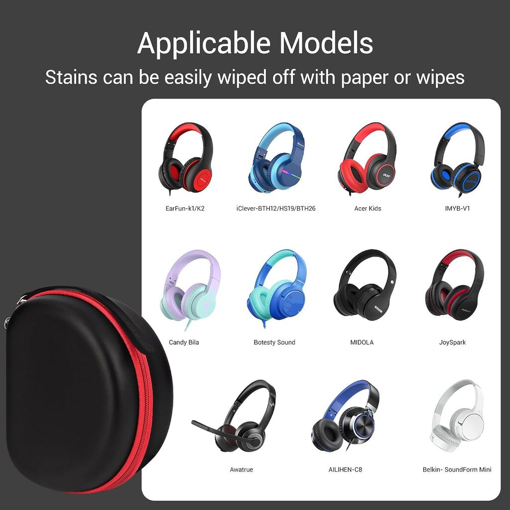 Hard Kid Headphone Case for ICLEVER BTH12/BTH26/HS19,Acer Kids,JoySpark