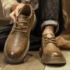 Модные мужские туфли WAERTA Brand Luxury quality, плоские туфли на шнуровке, оксфорды, черные, весна-осень, дышащие кожаные туфли, мужская мода, прогулочная обувь