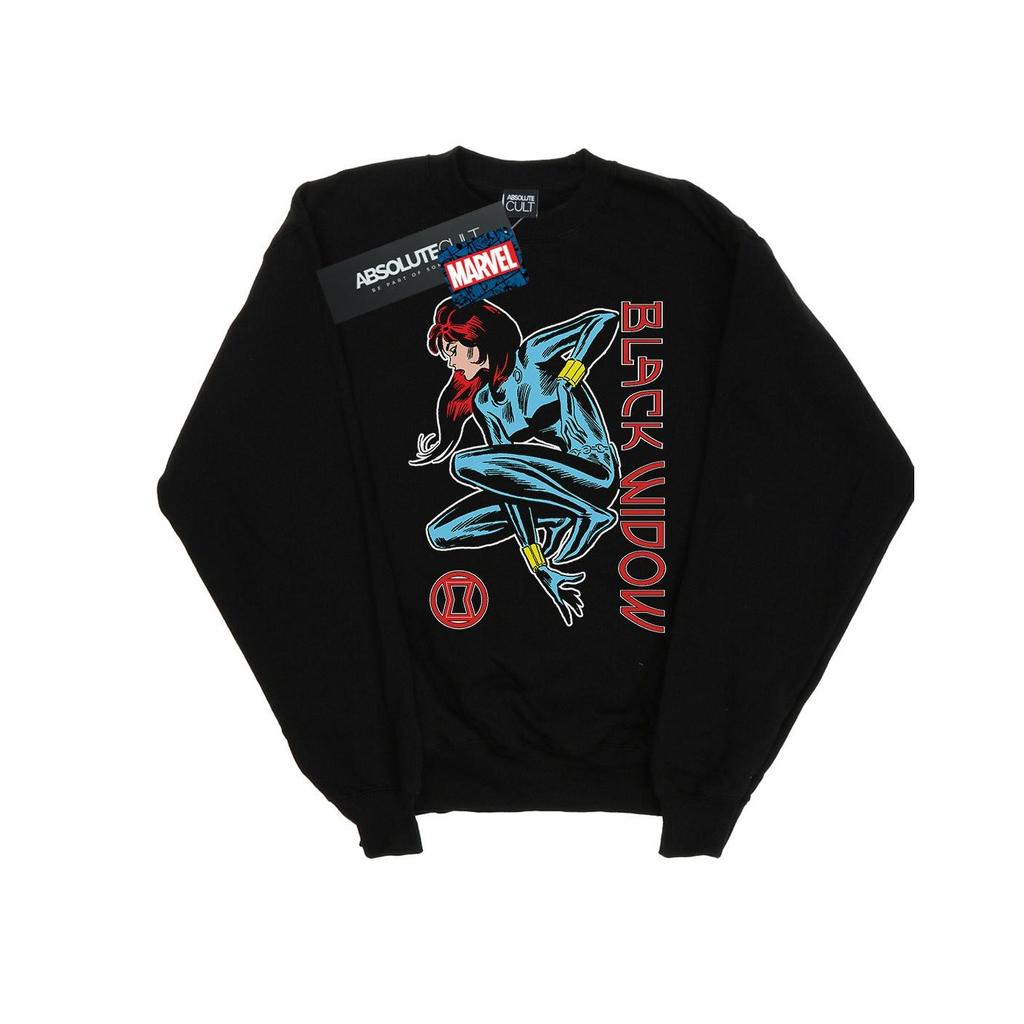 Marvel Mens Black Widow In Action Sweatshirt