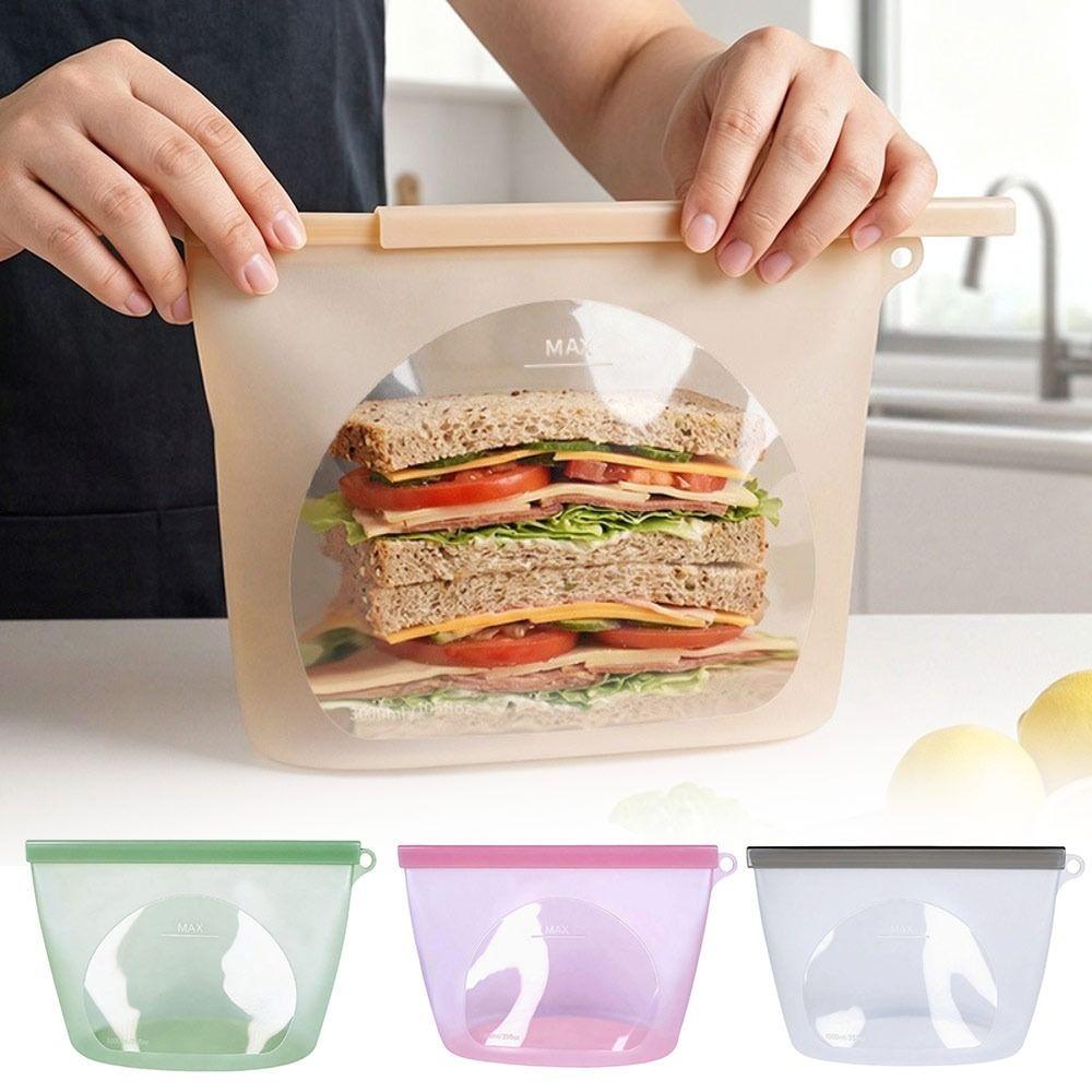 Moisture-proof Refrigerator Food Storage Bag Silicone Fruit Freezer Seal Bag  for Kitchen