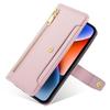 For Oppo Find X8s 5G Leather Case Zipper Pocket Wallet Phone Cover with 2 Straps