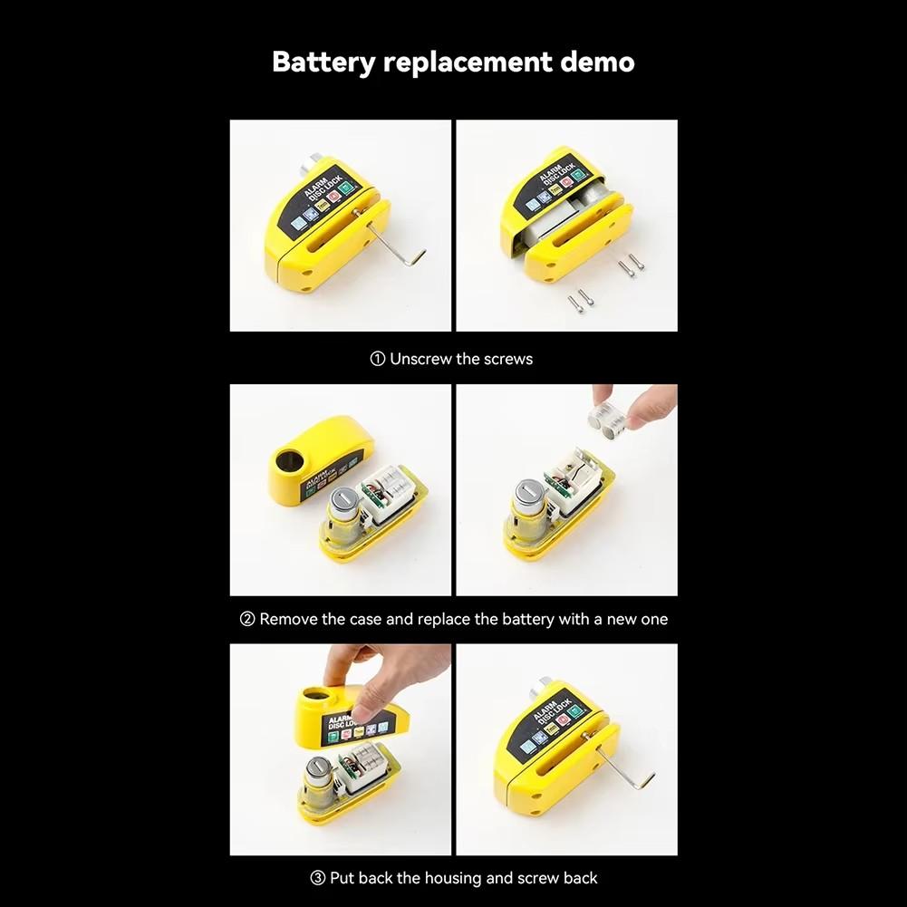 Мотоциклетный сигнализатор Замок Велосипедный дисковый замок Предупреждение 130 дБ Безопасность Сплав Противоугонный Водонепроницаемый Замок на тормозной диск Замок на дисковый тормоз