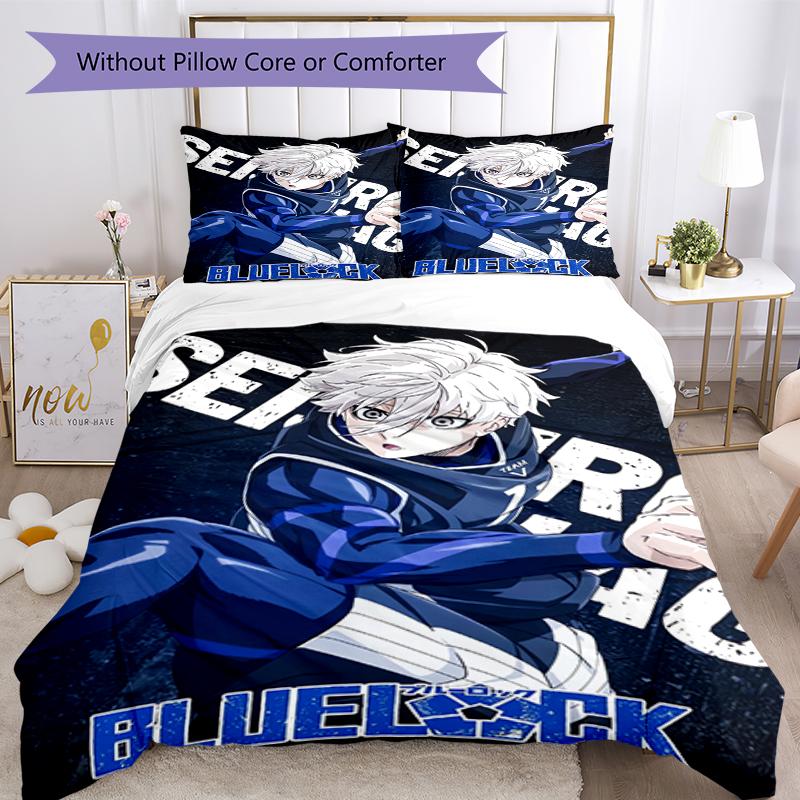 3pcs Nagi Seishiro BlueLock Bedding Set Duvet Cover Closure Includes 1 Duvet Cover & 2 Pillowcases, Soft and Comfortable for All Seasons.