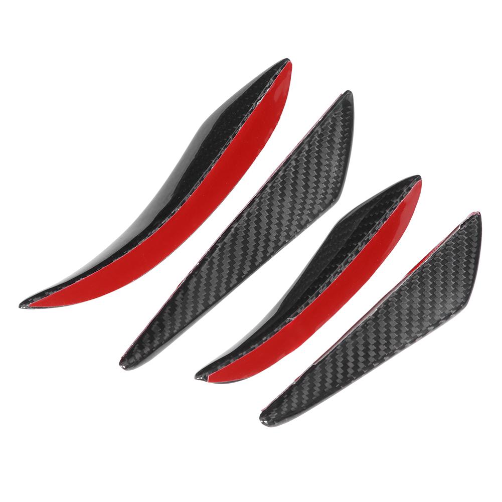 4Pcs Set Universal Carbon Fiber Bumper Canards Lip Spoiler Fit for Honda