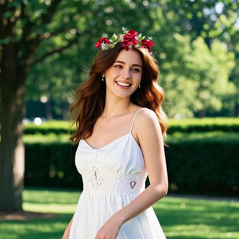 1 шт. Сказочный венок Реквизит для фотосъемки Головной убор Богемный стиль Лента Повязка на голову Лесная серия Головной убор Цветочный венок