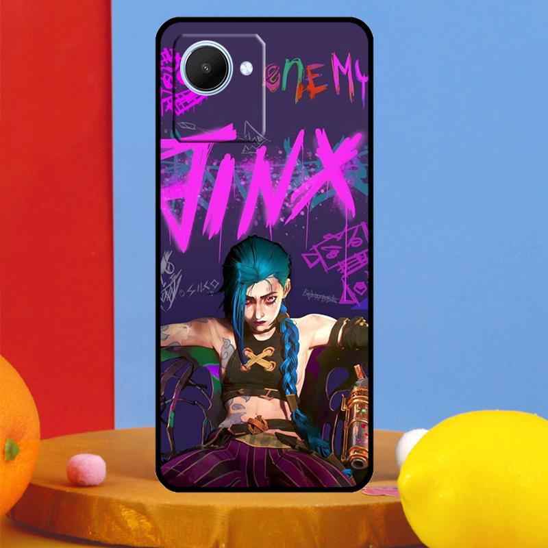 Чехол для Realme 12 9 10 11 Pro Plus C67 C55 C53 C51 C35 C33 C30 C25s C21Y C31 GT5 GT Neo 6 с изображением Джинкс из аниме Arcane