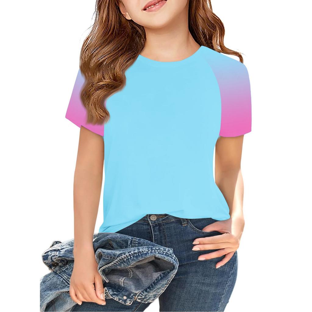 Toddler Girl Boy T-Shirts Kids Top Boys And Girls Printed Short Sleeved T-shirt 2-12Y