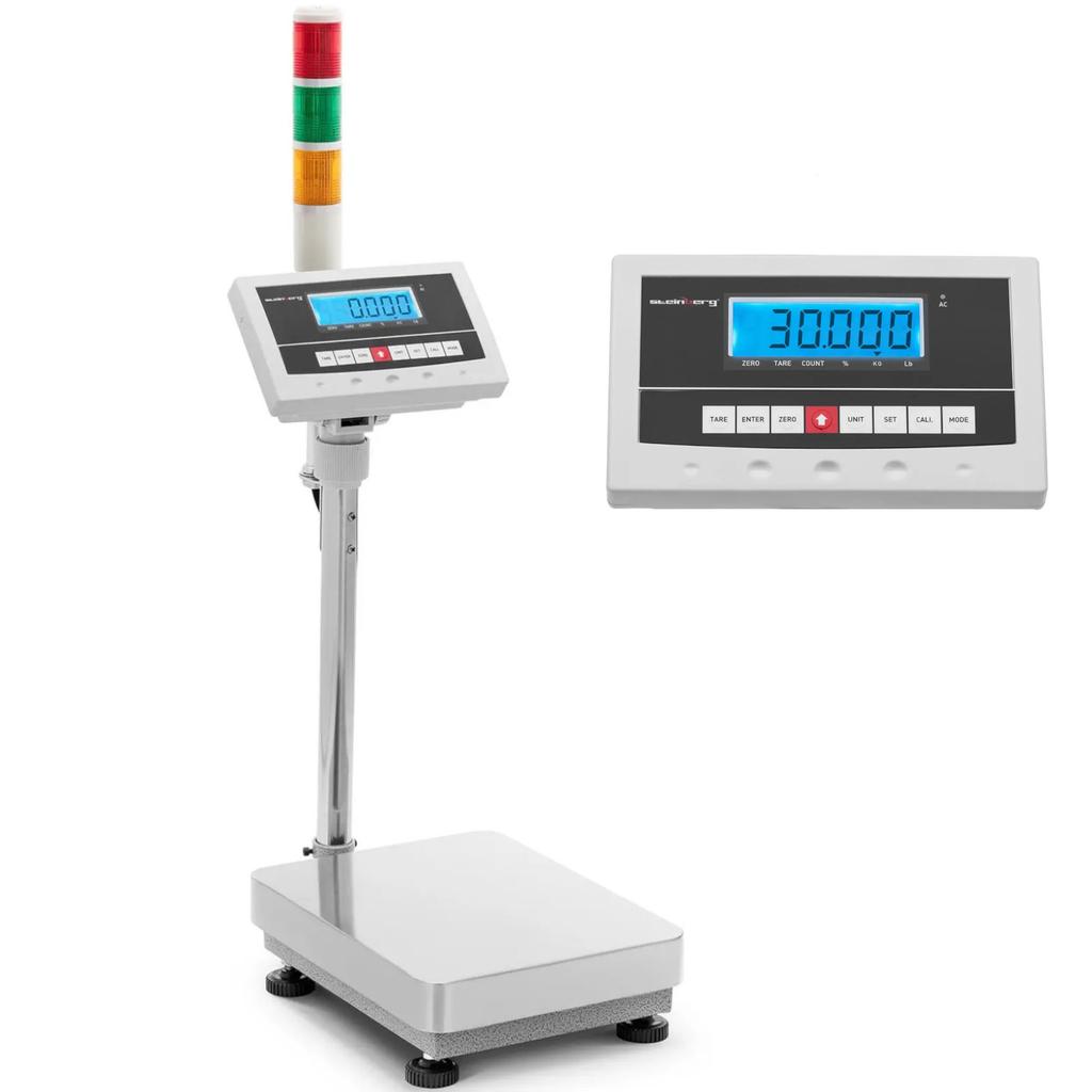 Warehouse Platform Scale With Lcd Light Signal Column 30 Kg 0001 Kg