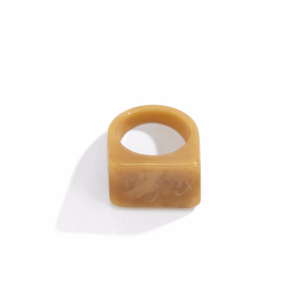 Korean Punk Candy Color Chunky Marbling Solid Color Resin Rings Finger Rings Fashion Jewelry Thumb Rings