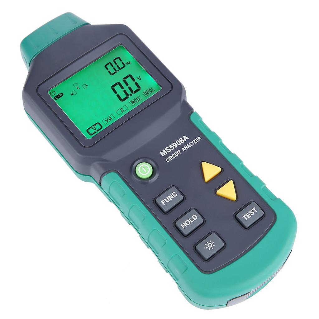 MASTECH MS5908A ЖК-анализатор цепей с тестером напряжения GFCI RCD AC100