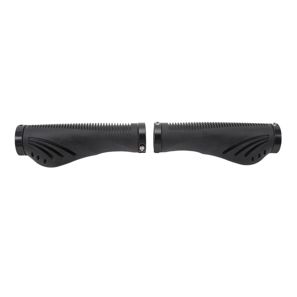 Cycle Handle Grips Aluminium Alloy and Rubber Double End Locking Mountain Cycle Handlebar Grips