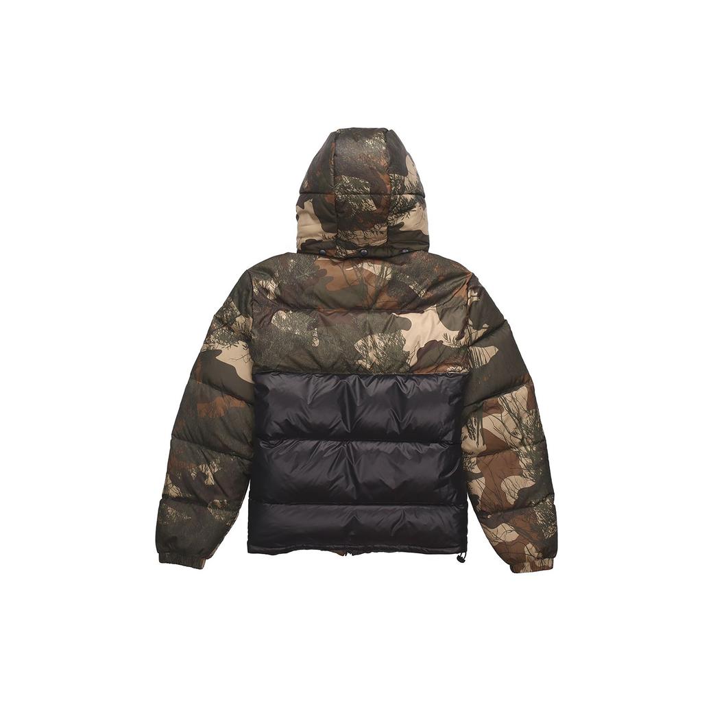 Adidas Originals Trefoil Down Regen Camo Теплая спортивная куртка-пуховик с капюшоном Мужская верхняя одежда Черный GH1486