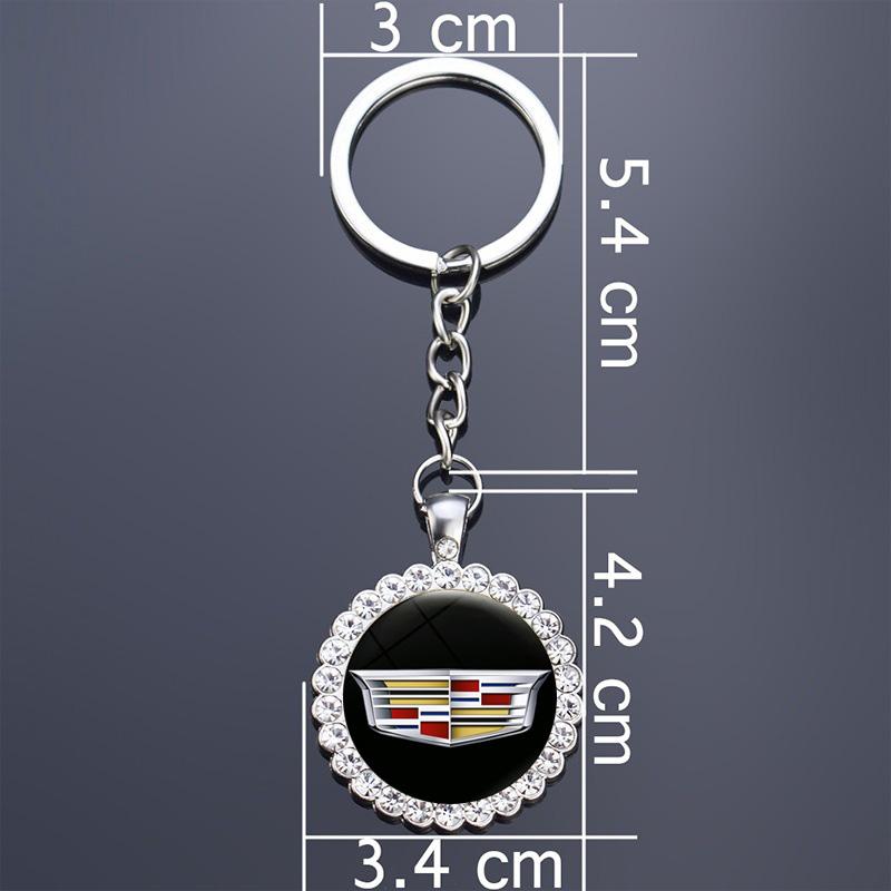 Car Keyring Cadillac Bling Keychain Crystal Rhinestone For CT4 CT5 XT4 XT5 XT6 ATS CTS XTS Auto Fashion Accessories (3 Colors) svagd99
