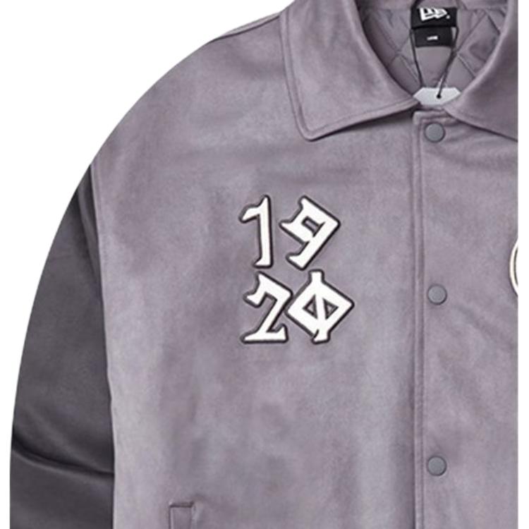 New Era FW23 Серия «Реконструированная Древняя Цивилизация» Винтажная Утепленная Теплая Вышитая Свободная Хлопковая Куртка с Лацканами Унисекс куртки Серый 14112242