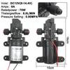 Automatic Switch DC 12V Diaphragm Durable Agricultural Black Water Pump Water Sprayer Self Priming Pump Car Washing