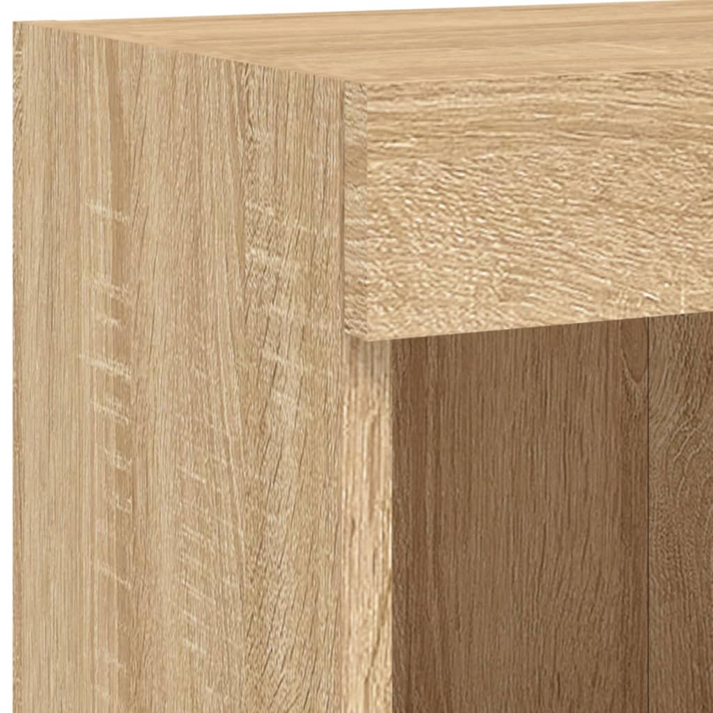TV Cabinet with LED Lights Sonoma Oak Finish 100 x 30 x 30 cm