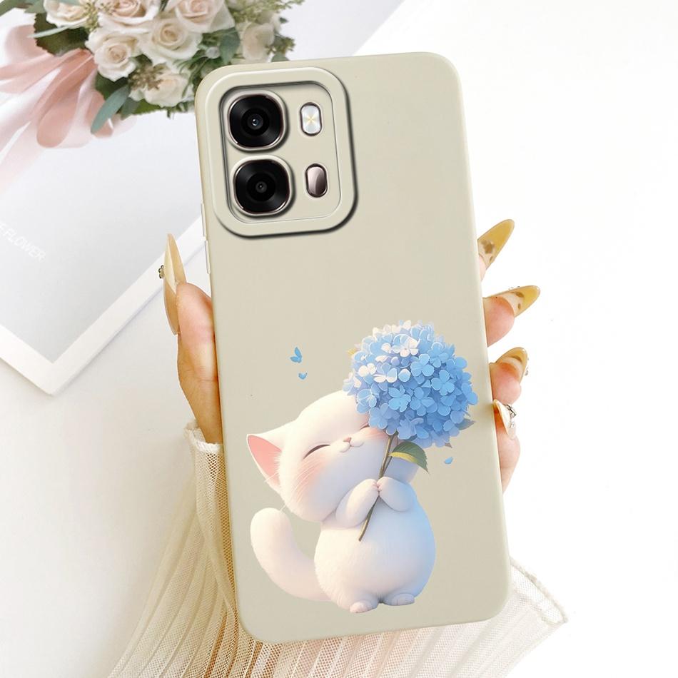 For Oppo A6s CPH2789 Cute Cat Flower Cartoon Phone Case For Oppo A6s 4G CPH2815 OppoA6s A 6S 5G Soft Silicone Covers Bumpers