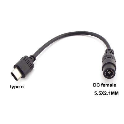 DC Type-C Female To 5.5*2.1 Female Кабели 5521 Разъем питания DC Power Conector 5.5x2.1 Адаптер USB Type C Конвертер