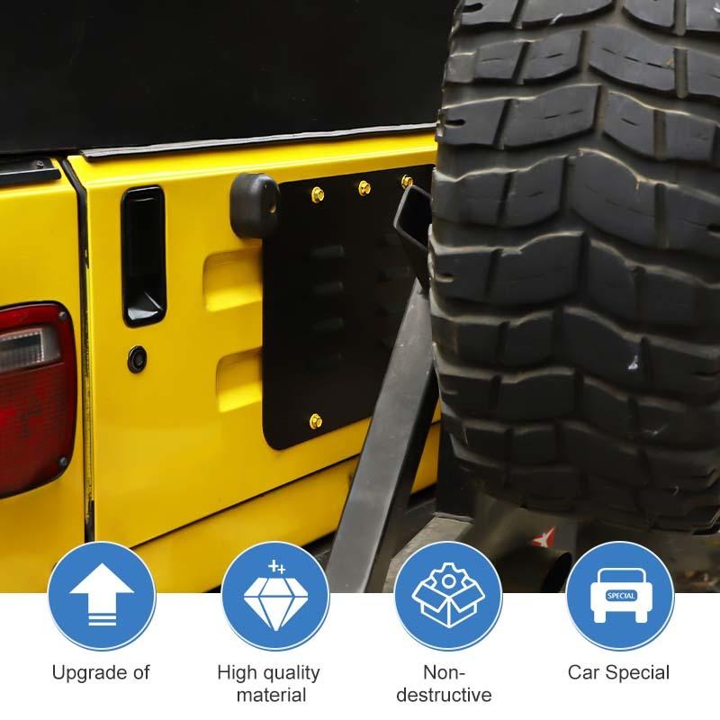 Spare Tire Carrier Filler Plate Tailgate Plug Vent Plate Cover For Jeep Wrangler TJ 1997-2006 Exterior Accessories