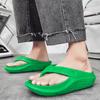 Hot Green Slippers Mens Platform Flip Flops Summer Cloud Slippers Unisex Designer Slides 2024 Lightweight Soft Beach Male Sandal