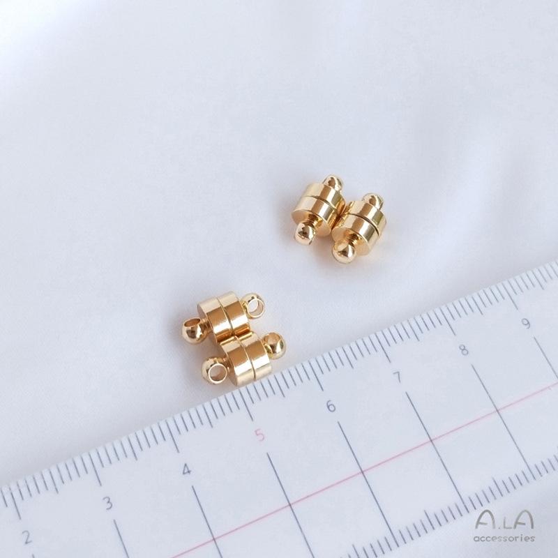 Магнитный соединитель для ожерелий и браслетов из серебра 14 карат с покрытием, сохраняющим цвет, для самостоятельного изготовления украшений.